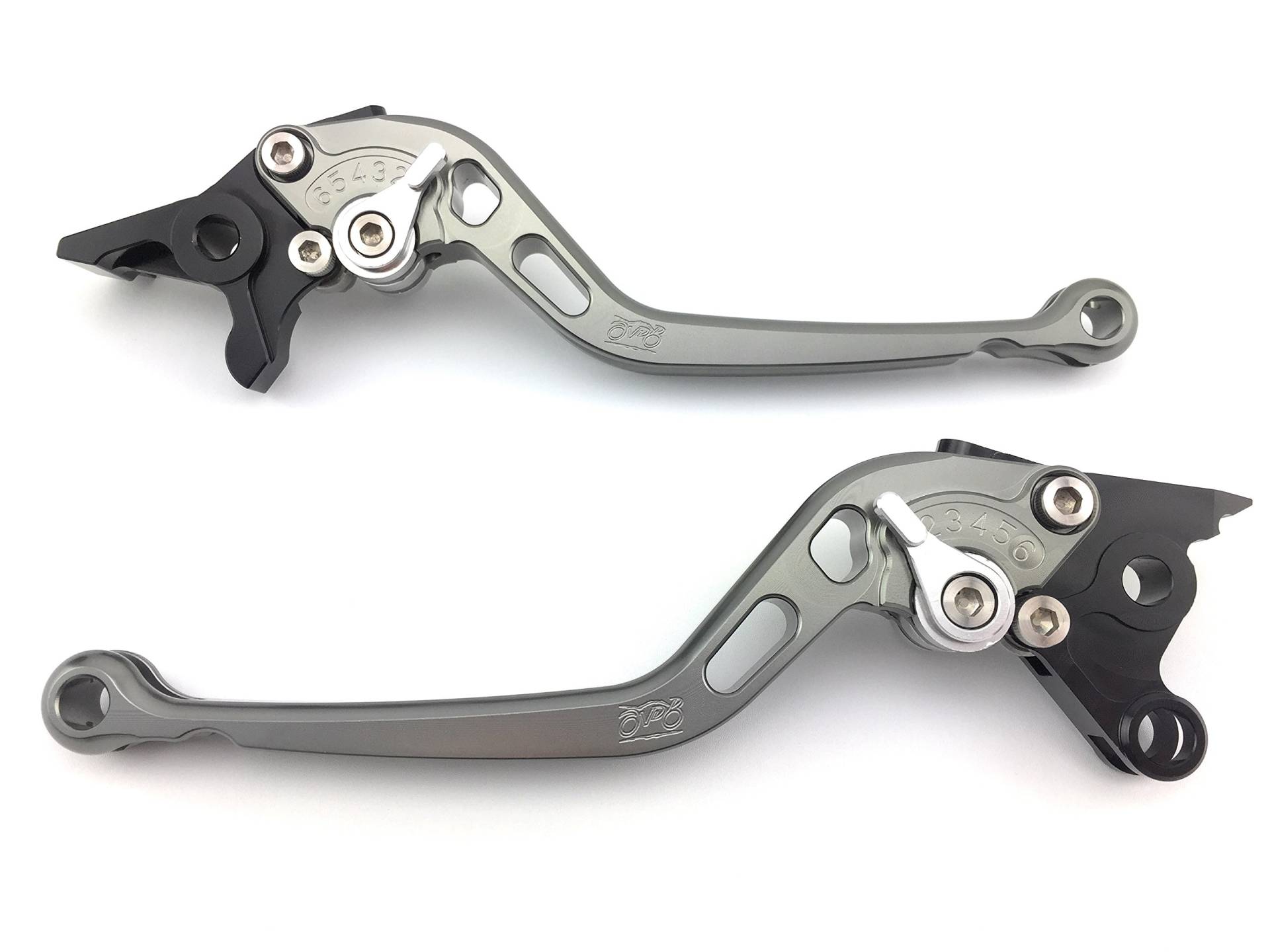 avdb-Moto Kupplungshebel Kupplungshebel & Bremshebel Set CNC Aluminium kompatibel mit Tiger 1200 Explorer XCA XRT XR XC 2012 – 2018 (Titan, Silber) von aVDB