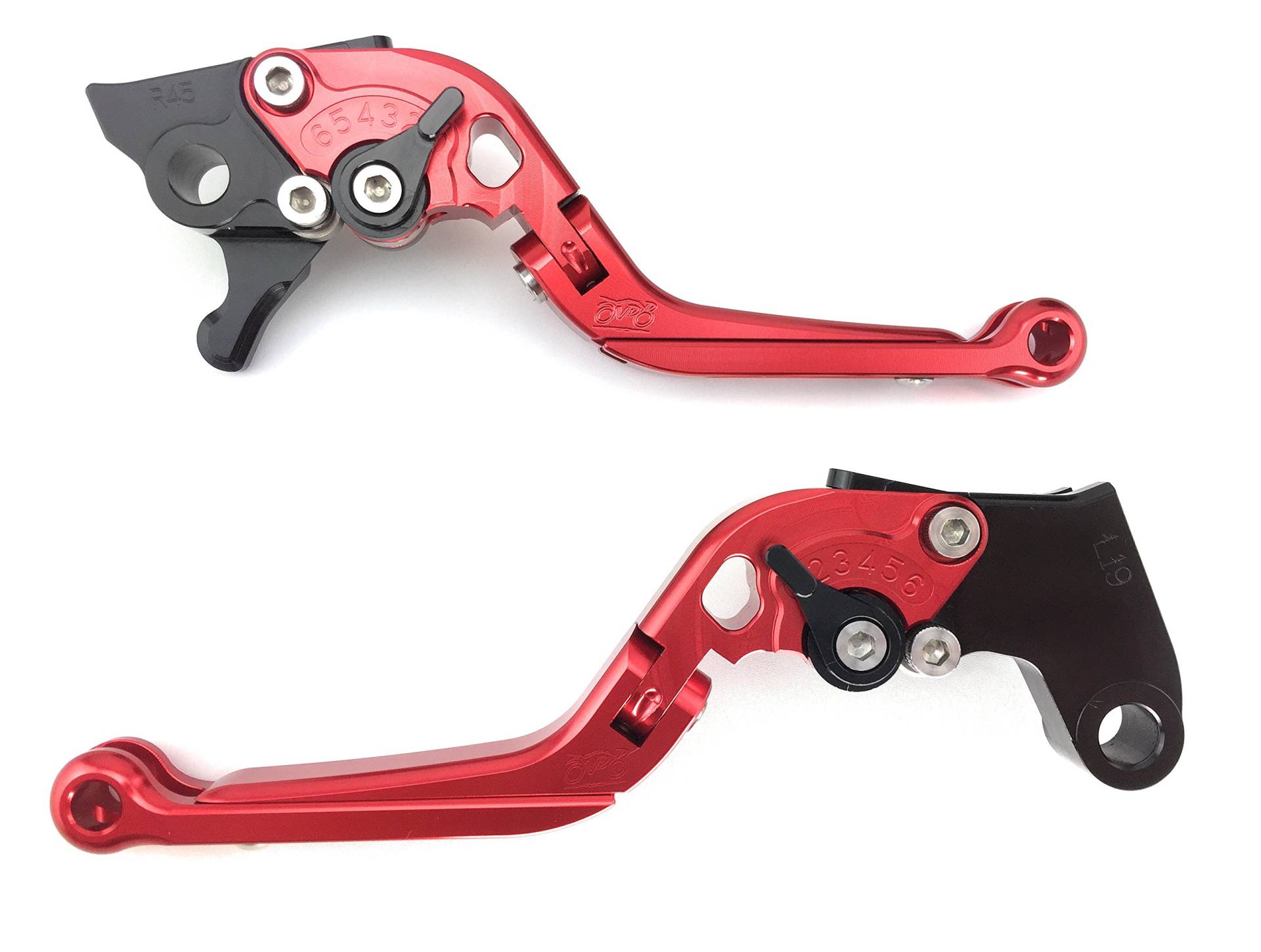 aVDB-moto Verstellbar, klappbar Kupplungshebel Kupplungshebel & Bremshebel Set CNC Aluminium kompatibel mit GSXR 1000 K9 L6 2009-2016, GSX-R 1000, GSXR 1000R 2017-2018 (rot/schwarz) von aVDB