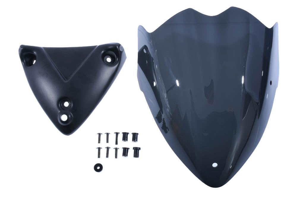 avdb-Moto Windschild/Windschutzscheibe kompatibel mit Suzuki GSX-S 750 GSXS 2017-2021 Polycarbonat (Schwarz Dopelte Krümmung) von aVDB