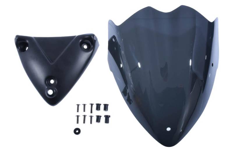 avdb-Moto Windschild/Windschutzscheibe kompatibel mit Suzuki GSX-S 750 GSXS 2017-2021 Polycarbonat (Schwarz Dopelte Krümmung) von aVDB