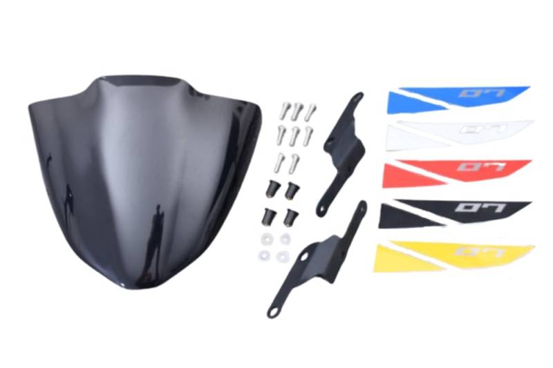 avdb-Moto Windschild/Windschutzscheibe kompatibel mit Yamaha MT07 / Pure 2021-2024 Polycarbonat (Schwarz) von aVDB