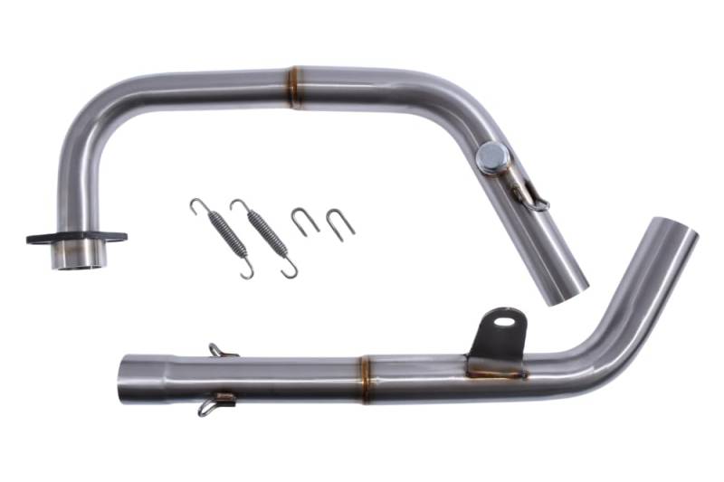 avdb-Moto Auspuffkrümmer/Auspuffleitung D:35mm kompatibel mit Kawasaki Z 125 2019-2024, Ninja 125R 2019-2024 in Stahl von aVDB