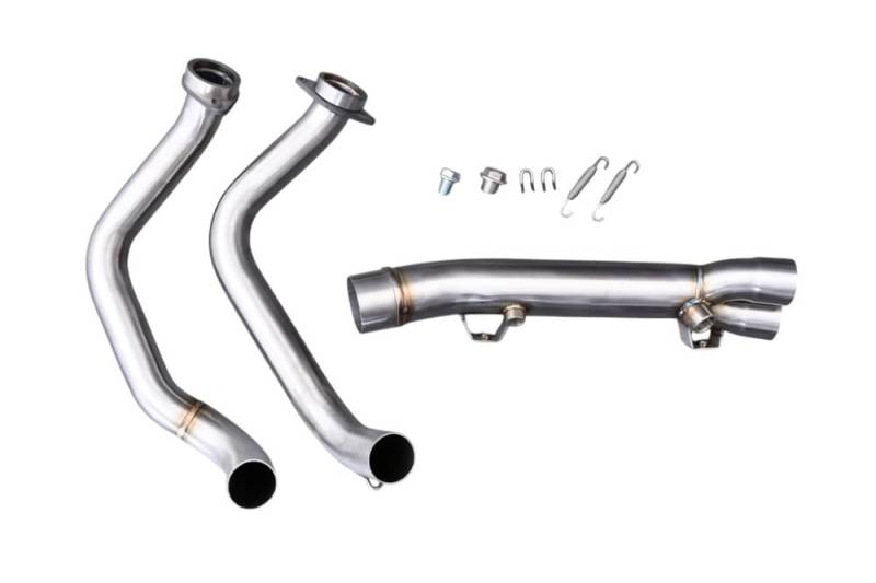avdb-Moto Auspuffkrümmer/Auspuffleitung D:50,8mm kompatibel mit BMW F900XR 0K21 2020-2024, F900R 0K11 2020-2024 in Edelstahl von aVDB