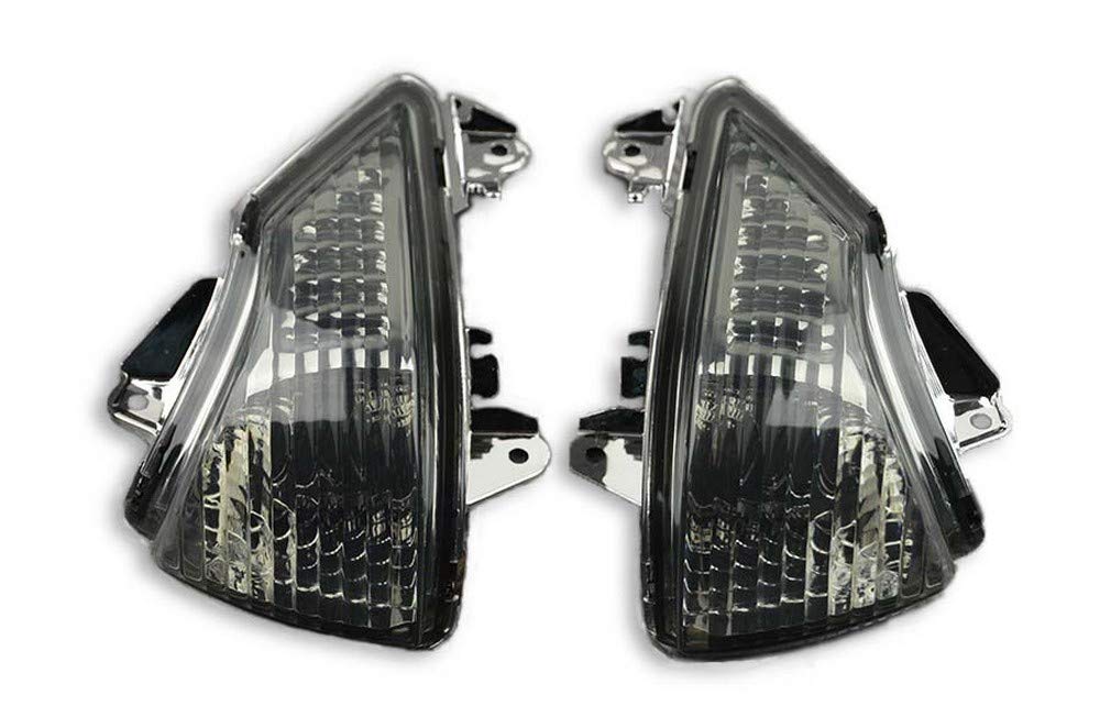avdb-moto Paar Vorne Blinker Vordere kompatibel mit KAWASAKI ER6 N ER-6N ER6N ER-6 N ER650C 2009-2011, ER-6F ER6F ER-6 F ER6 F EX650C 2009-2011 (Schwarz Getönt) von aVDB