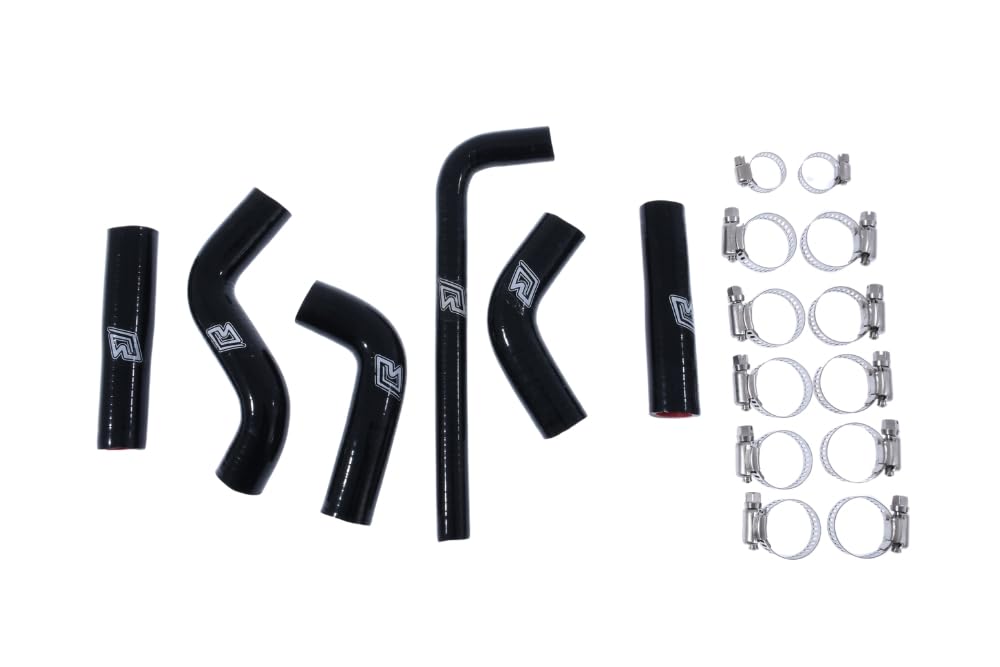 avdb-moto Wasser kühlerschlauch-Set kompatibel mit KTM EXC 400 RACING/SIX DAYS 2003-2007, EXC 450 RACING/SIX-DAYS 2003-2007, EXC 525 RACING/SIX DAYS 2003-2007 (Schwarz) von aVDB