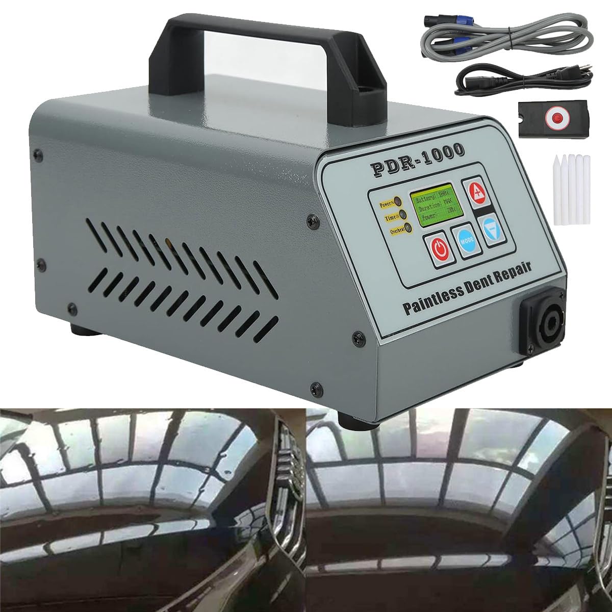 aallwwsso PDR Ausbeulwerkzeug für das Auto, 1000W effizienter Induktions-PDR-Heizer für kleinere Dellen, Türbeulen und Hagelschäden am Auto aallwwsso PDR Ausbeulwerkzeug für das Auto, 1000W effizienter Induktions-PDR-Heizer für kleinere Dellen, Türbeulen und Hagelschäden am Auto von aallwwsso