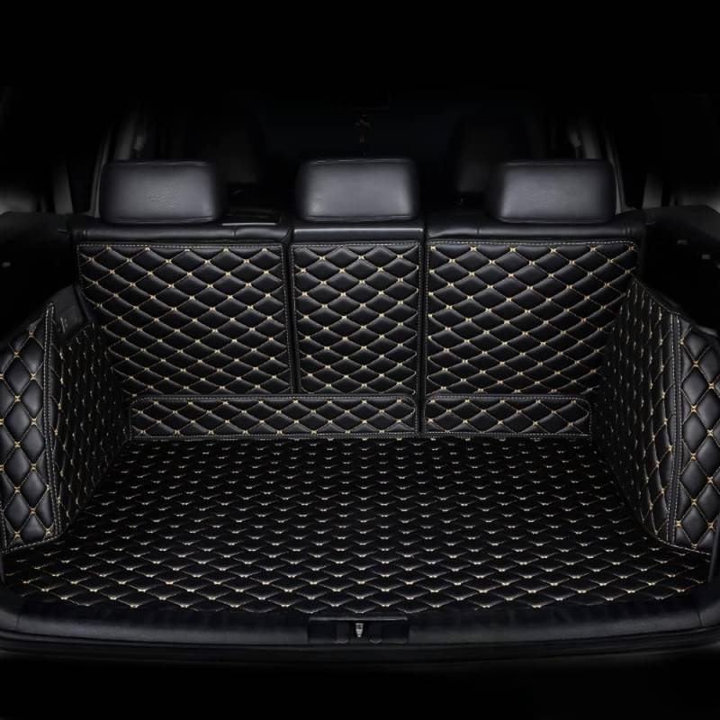 Auto Leder Kofferraummatte für BMW X7 7 Seats 2019-2023, VollstäNdige Einkreisung Kofferraum schutzmatte Auto Leder Kofferraumwanne Antirutschmatte,G Black_Beig von abrupt