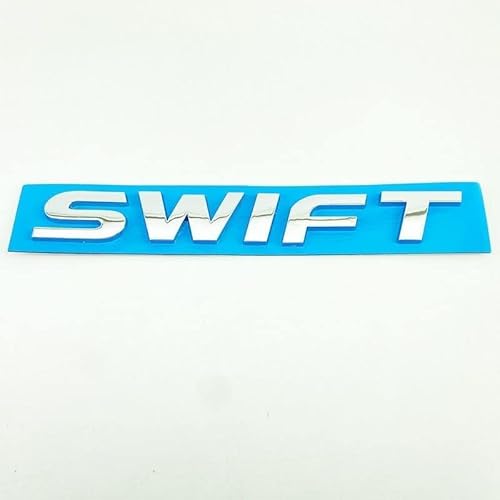 Logo Auto Emblem für Suzuki Swift, Abzeichen Logo Buchstaben Wort Emblem Aufkleber, Zeichen Emblem Logo Abzeichen Sticker Abziehbilder,A Silver von abrupt