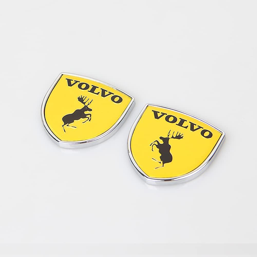 Logo Auto Emblem für Volvo 3D, Abzeichen Logo Buchstaben Wort Emblem Aufkleber, Zeichen Emblem Logo Abzeichen Sticker Abziehbilder,A Gold von abrupt