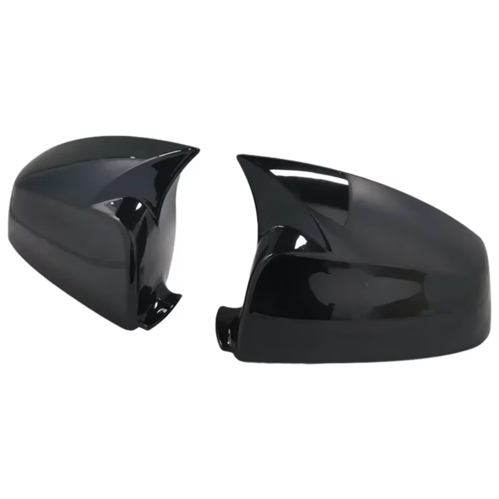 Kompatibel Mit BMW Für 6er E63 E64 LCI 2008 2009 2010, Carbonfaser-Optik, Schwarze Rückspiegel-Abdeckkappe, Autozubehör(Black One Pair) von abywrpagg