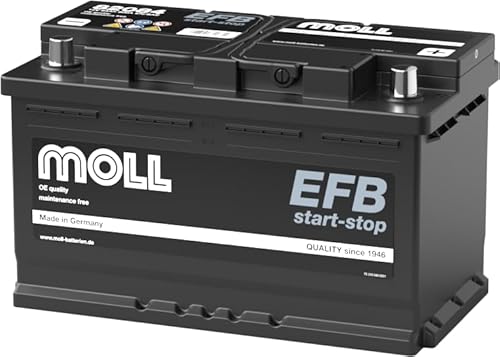 MOLL EFB start/stop Starterbatterie 12V Autobatterie (Moll EFB 82084) von accuzentrale