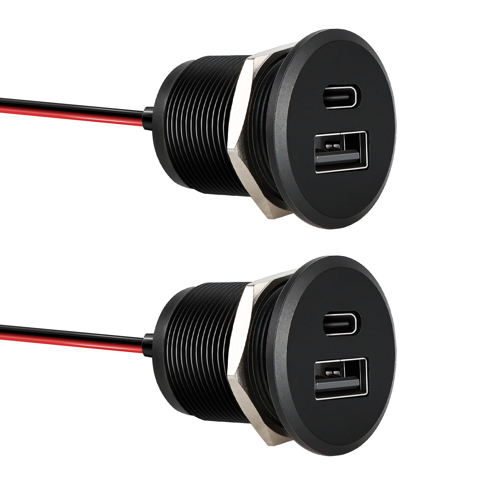 acegoo USB C Steckdose 12V Wohnmobil Ladegerät Vollaluminium, Typ C USB Anschluss PD3.0 QC3.0 KFZ Buchse Dose Einbau Adapter Zigarettenanzünder für Camper Auto Boot LKW Wohnwagen (kleines Panel*2) acegoo USB C Steckdose 12V Wohnmobil Ladegerät Vollaluminium, Typ C USB Anschluss PD3.0 QC3.0 KFZ Buchse Dose Einbau Adapter Zigarettenanzünder für Camper Auto Boot LKW Wohnwagen (kleines Panel*2) von acegoo