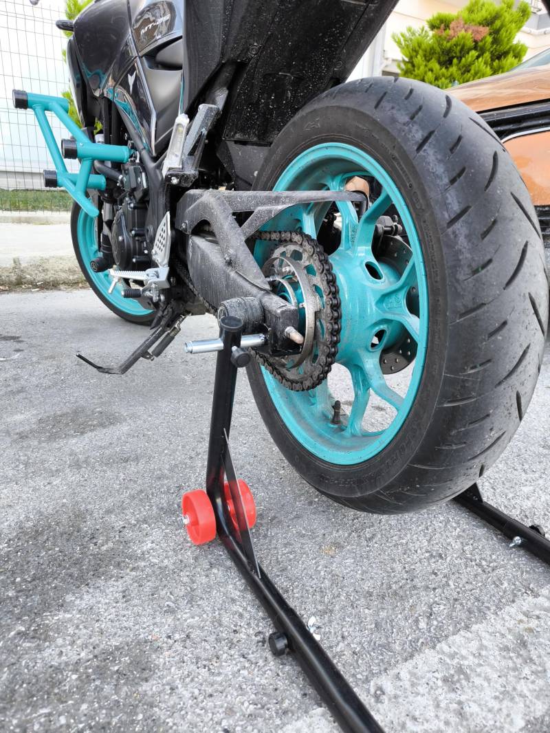acs bisiklet Universal Motorradheber, Motorradständer als Montagehilfe für Hinterrad, Tragfähigkeit 350 kg von acs bisiklet