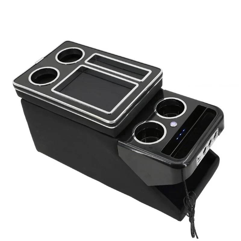 Auto Armlehne Box FÜR Dodge FÜR Caravan 2001-2007 Reihe Vorne Reling Box Set Allgemeine Business Armlehne Zentrale Shop Business Auto Mobile Mittelkonsole Auto Armlehnenbox(B Black) von aejghfwjh