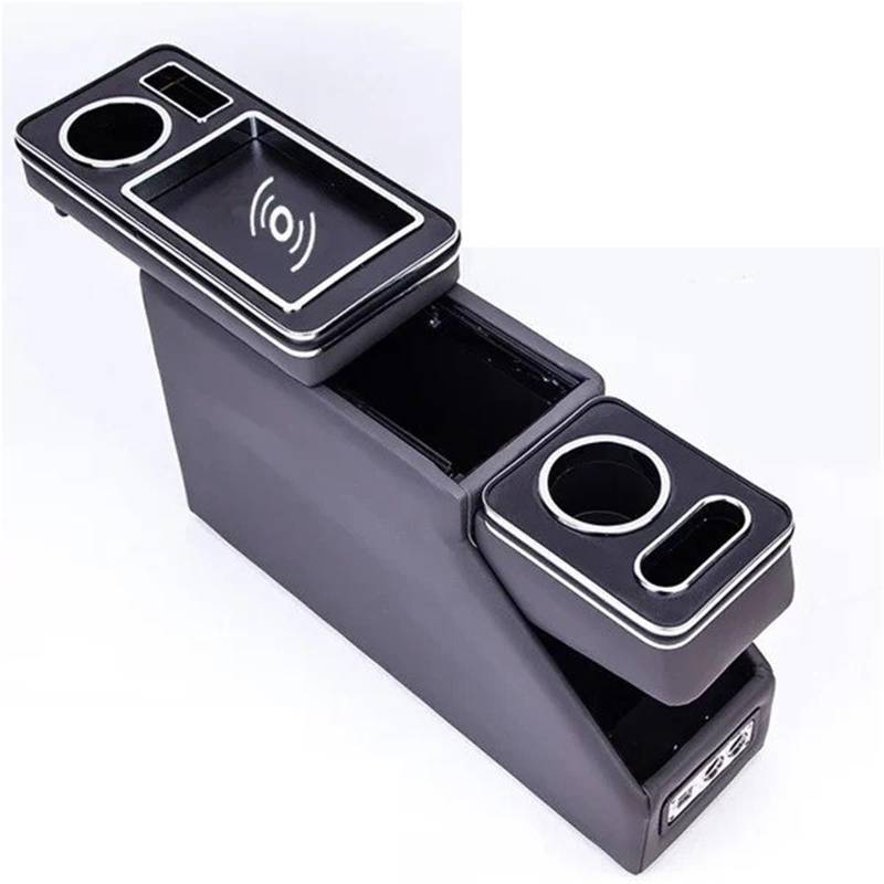 Auto Armlehne Box FÜR MAZDA FÜR BIANTE 2008-2016 Reihe Vorne Geländer Box Set Allgemeine Business Armlehne Zentrale Shop Business Auto 3th 15CM 16CM Mittelkonsole Auto Armlehnenbox(Gray Wireless charg von aejghfwjh