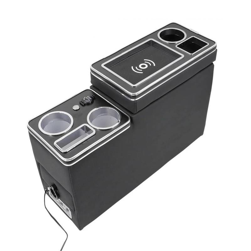 Auto Armlehne Box FÜR Suzuki FÜR Solio 2011-2016 Reihe Vorne Geländer Box Set Allgemeine Business Armlehne Zentrale Shop Business Auto Mittelkonsole Auto Armlehnenbox(5TH Black) von aejghfwjh