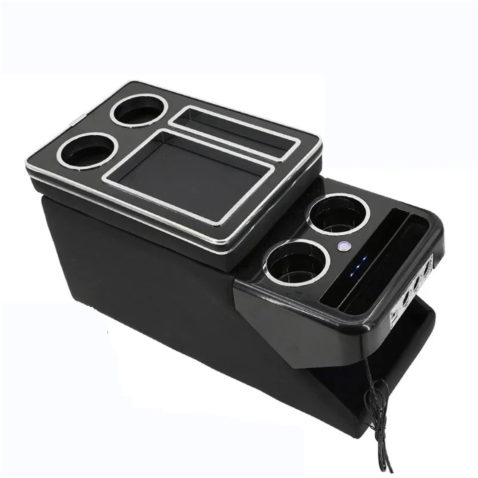 Auto Armlehne Box FÜR Toyota FÜR Sienna 2021 + Reihe Vorne Geländer Box Set Allgemeine Business Armlehne Zentrale Shop Business Auto Mobile Mittelkonsole Auto Armlehnenbox(B Black) von aejghfwjh