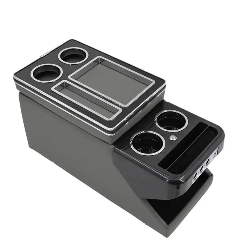 Auto Armlehne Box FÜR Toyota FÜR Sienna 2021 + Reihe Vorne Geländer Box Set Allgemeine Business Armlehne Zentrale Shop Business Auto Mobile Mittelkonsole Auto Armlehnenbox(B Gray) von aejghfwjh