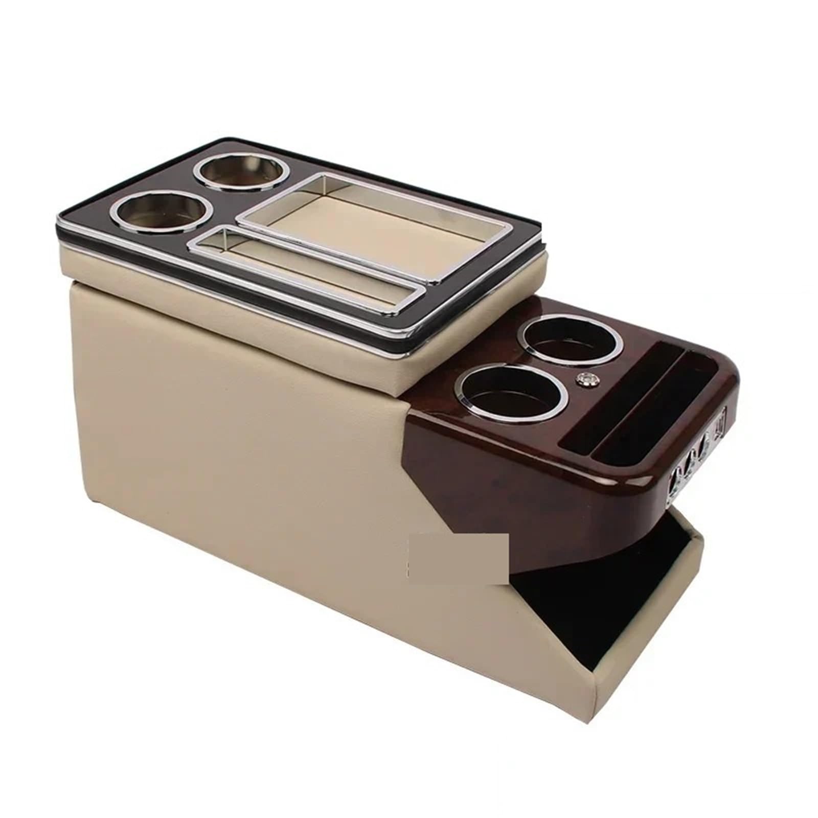 Auto Armlehne Box FÜR Toyota FÜR Sienna 2021 + Reihe Vorne Geländer Box Set Allgemeine Business Armlehne Zentrale Shop Business Auto Mobile Mittelkonsole Auto Armlehnenbox(C beige) von aejghfwjh