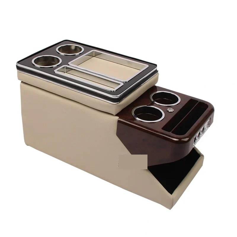 Auto Armlehne Box FÜR Toyota FÜR Sienna 2021 + Reihe Vorne Geländer Box Set Allgemeine Business Armlehne Zentrale Shop Business Auto Mobile Mittelkonsole Auto Armlehnenbox(C beige) von aejghfwjh