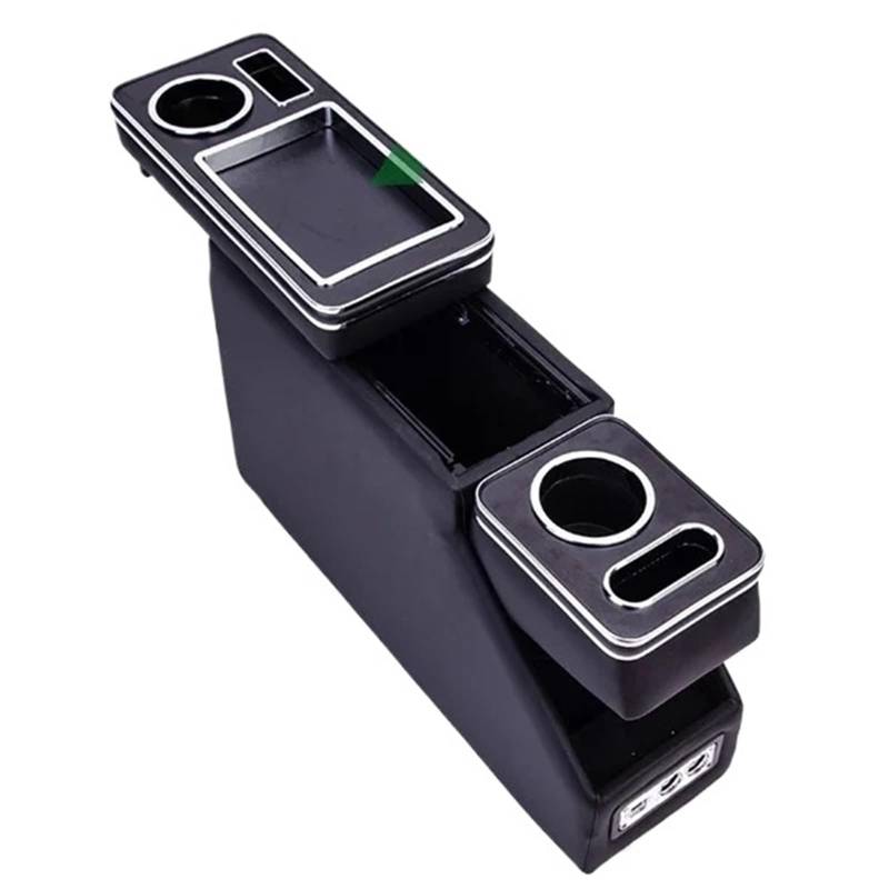 Auto Armlehne Box FÜR Toyota FÜR Wish FÜR Reihe Vorne Geländer Box Set Allgemeine Business Armlehne Zentrale Shop Business Auto 3th 15CM16CM Mittelkonsole Auto Armlehnenbox(Black Wireless charg) von aejghfwjh