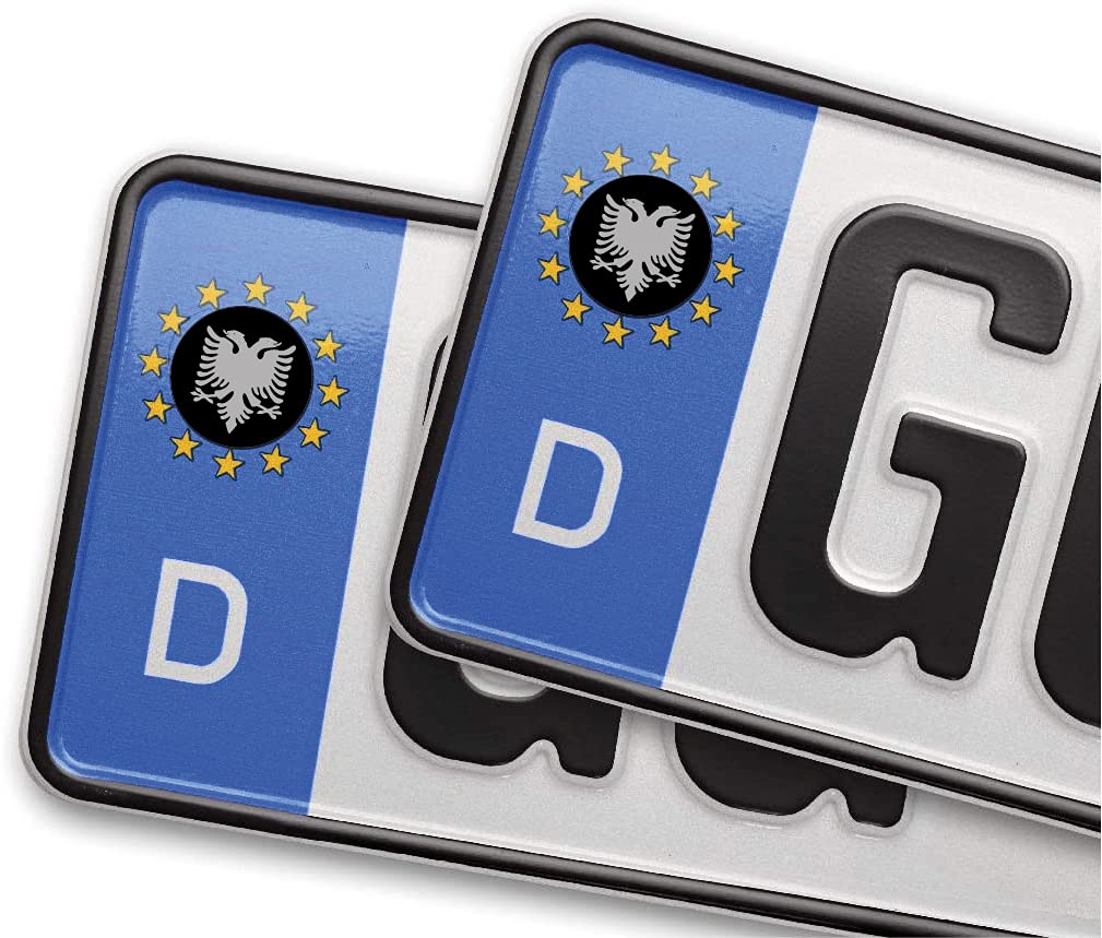 Kennzeichen Aufkleber Sticker für EU Feld Nummernschild Albanien Sticker Auto von aina