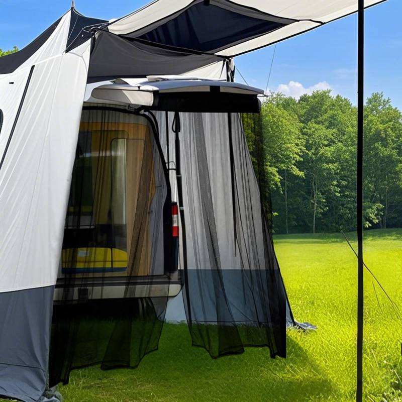Heckzelt-Mückennetz, Moskitonetz für Autozelt 220L x 200W x 200H cm, Autozelt Mückennetz für VW T5 T6, 100% Moskitoschutz, Heckzelt Auto Moskitonetz Perfekt kompatibel mit Air Swimmers Heckzelt T5 T6. von air swimmers