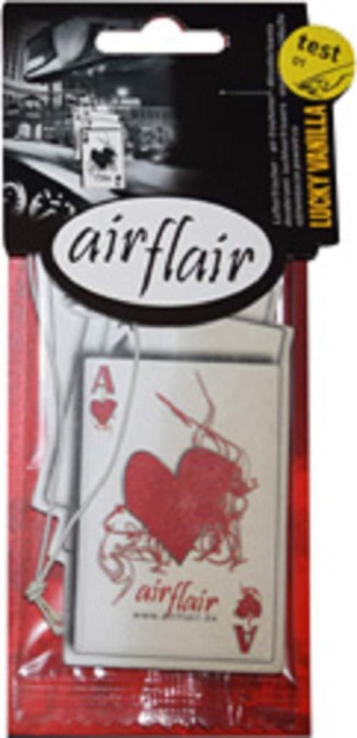 airflair AZLUF341 Lufterfrischer, Auto Duft Parfüm, Karten Lucky, Weiß/Rot von airflair