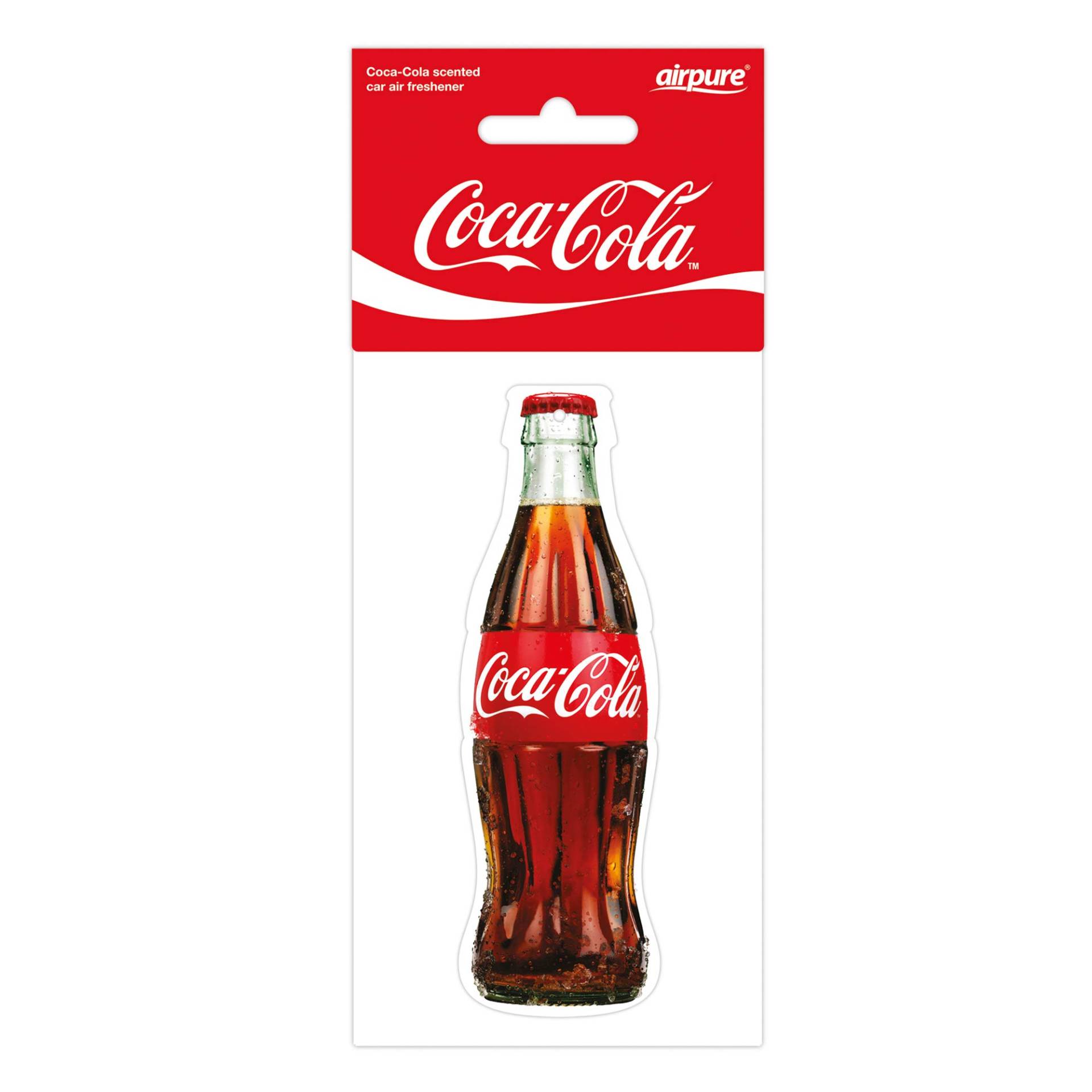 Airflair – Auto Lufterfrischer Original Coca Cola Flasche – Autoduft für den Rückspiegel – Duftbaum bekämpft Gerüche im Innenraum & hinterlässt einen süßen Cola-Duft bis zu 30 Tage von airpure