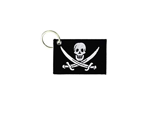 Schlüsselanhänger Fahne Flagge flaggen anhänger Piraten toteknopf Jack Rackham von akachafactory