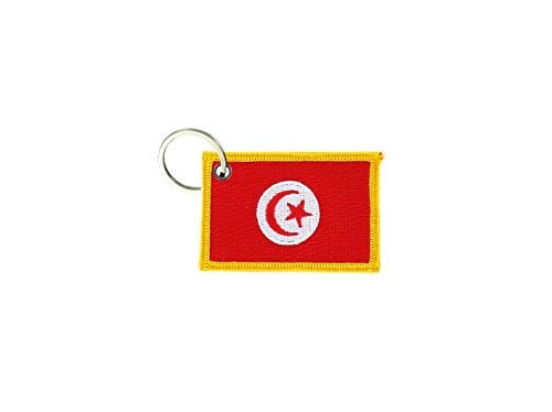 akachafactory Schlüsselanhänger Fahne Flagge flaggen Bestickt anhänger Tunesische tunesien von Akachafactory