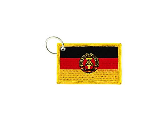 Akachafactory Schlüsselanhänger Fahne Flagge flaggen Bestickt anhänger deutsche RDA DDR von Akachafactory