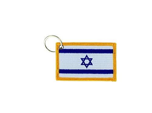 Akachafactory Schlüsselanhänger Fahne Flagge flaggen Bestickt anhänger schlüssel Israel von Akachafactory