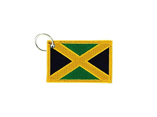 akachafactory Schlüsselanhänger Fahne Flagge flaggen Bestickt anhänger schlüssel Jamaika von Akachafactory