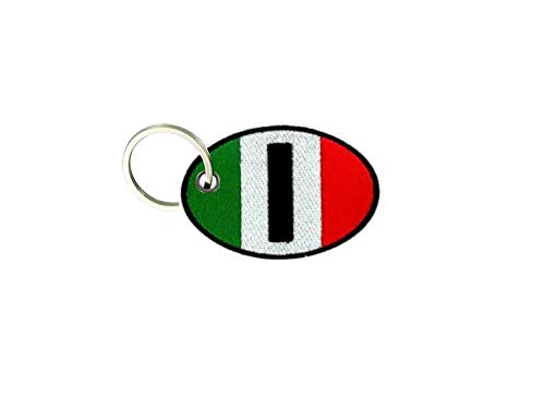 akachafactory Schlüsselanhänger Fahne Flagge flaggen Motorrad Italien Italia Italy Code von Akachafactory
