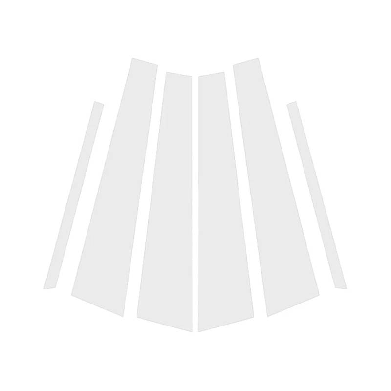 akddaf 6-teilige Säulenpfostenabdeckung, passend for Volkswagen, Volkswagen, Passat B6 2006-2010 B7 2011-2015, Türfenster-Zierleisten, Sitcker-Zubehör Säulendekorationsaufkleber von akddaf