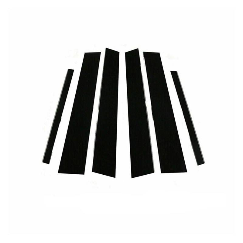 akddaf Autofenster-Säulenpfosten-Türverkleidungs-Abdeckungsaufkleber, passend for, 5er E60 4DR 2003–2010, Zubehör, Außenteile, glänzendes Schwarz Säulendekorationsaufkleber von akddaf