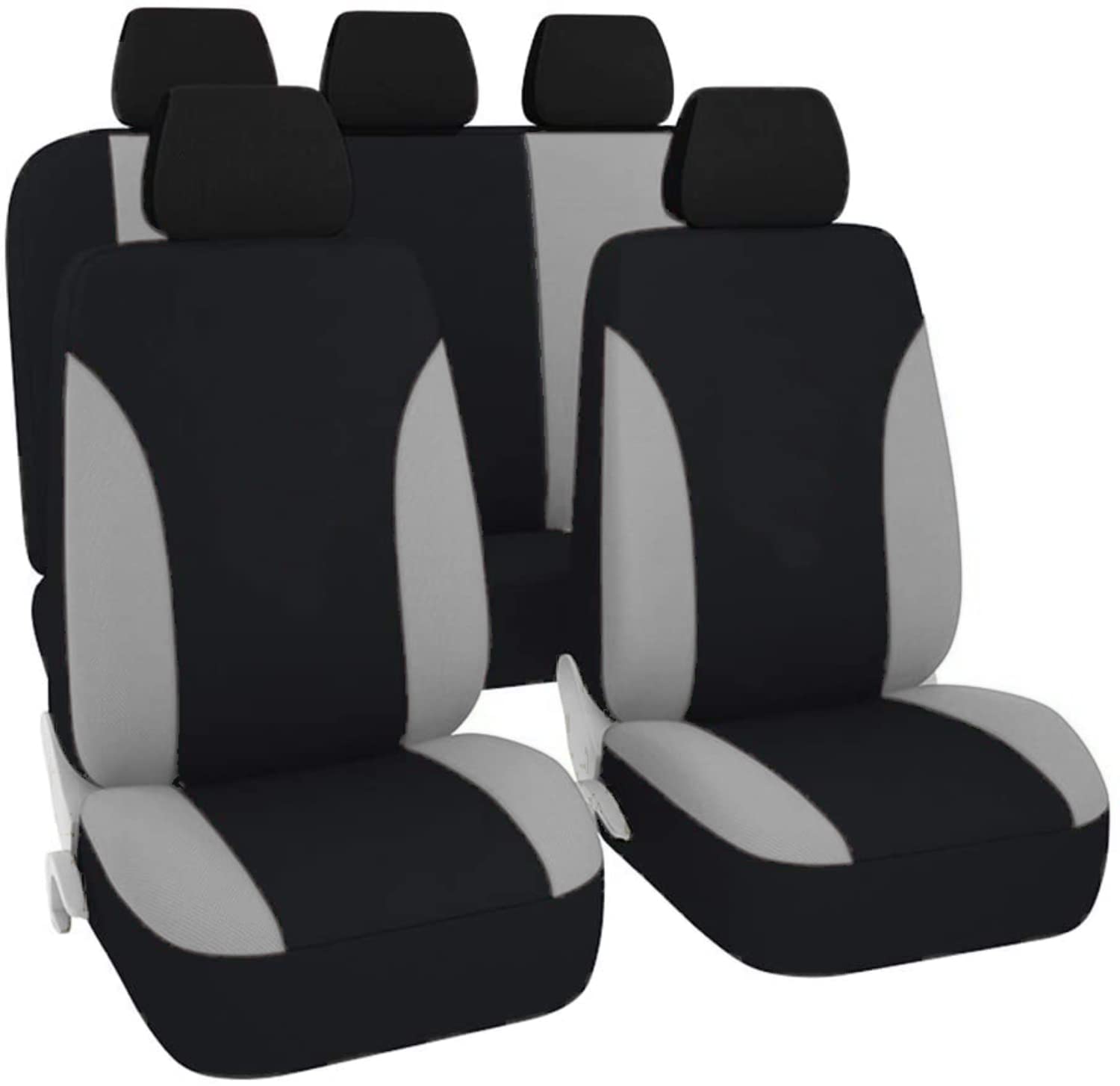 Akhan SB101 - Qualität Auto Sitzbezug Sitzbezüge Schonbezüge Schonbezug mit Seitenairbag Schwarz / Grau von akhan-tuning