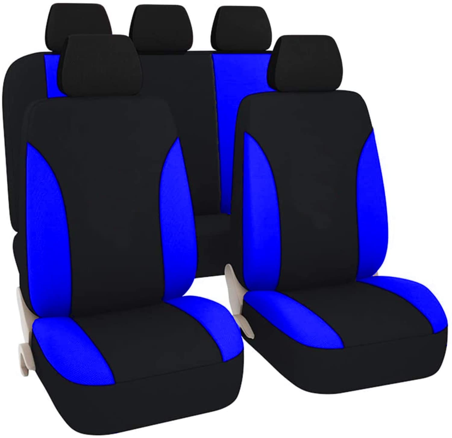 Akhan SB104 - Qualität Auto Sitzbezug Sitzbezüge Schonbezüge Schonbezug mit Seitenairbag Schwarz / Blau von akhan-tuning
