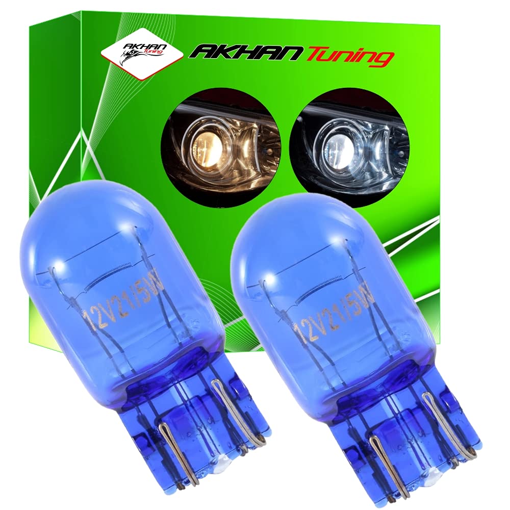 Akhan T2021W - Xenon Look halogen lamp light bulb WY21W T20 W21/5W 3157/7443 von akhan-tuning