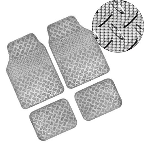 FUM06CC - Fußmatten Set Carbon Chrom 4-Teilig Fussmatte von akhan