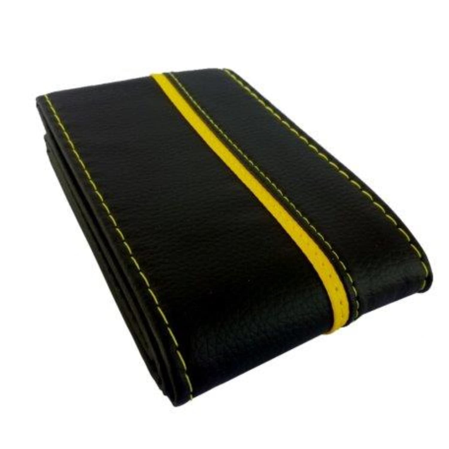 SC303BY - Lenkradbezug 37-39 cm Leder zum Schnüren Schwarz, Gelb, SC303BY - Lenkradbezug 37-39 cm Leder zum Schnüren Schwarz, Gelb, von akhan
