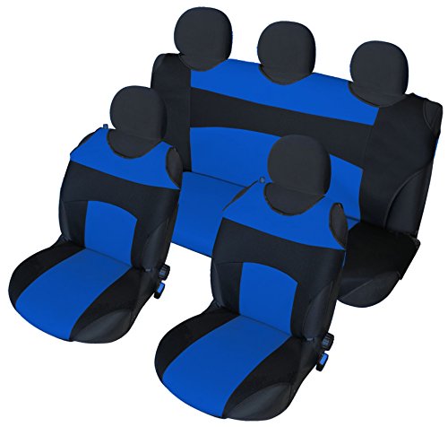 akhan AT-CSC302S CSC302S-Sitzbezug Set T-Shirt-Design Schwarz-Blau von akhan