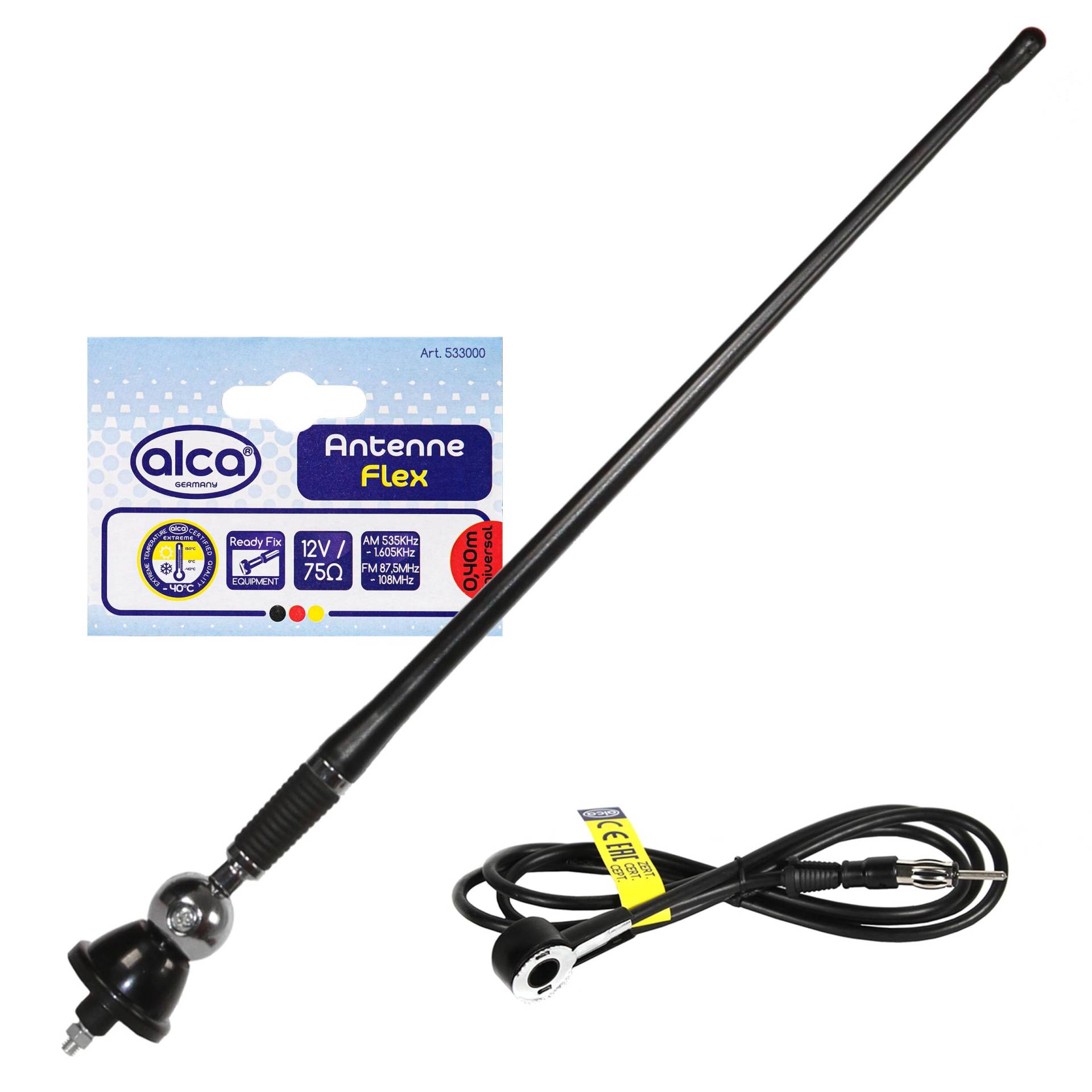 alca® Antenne 40cm Radio AM/FM weiches Gummi flexibel - Neigung einstellbar 180° alca® Antenne 40cm Radio AM/FM weiches Gummi flexibel - Neigung einstellbar 180° von alca