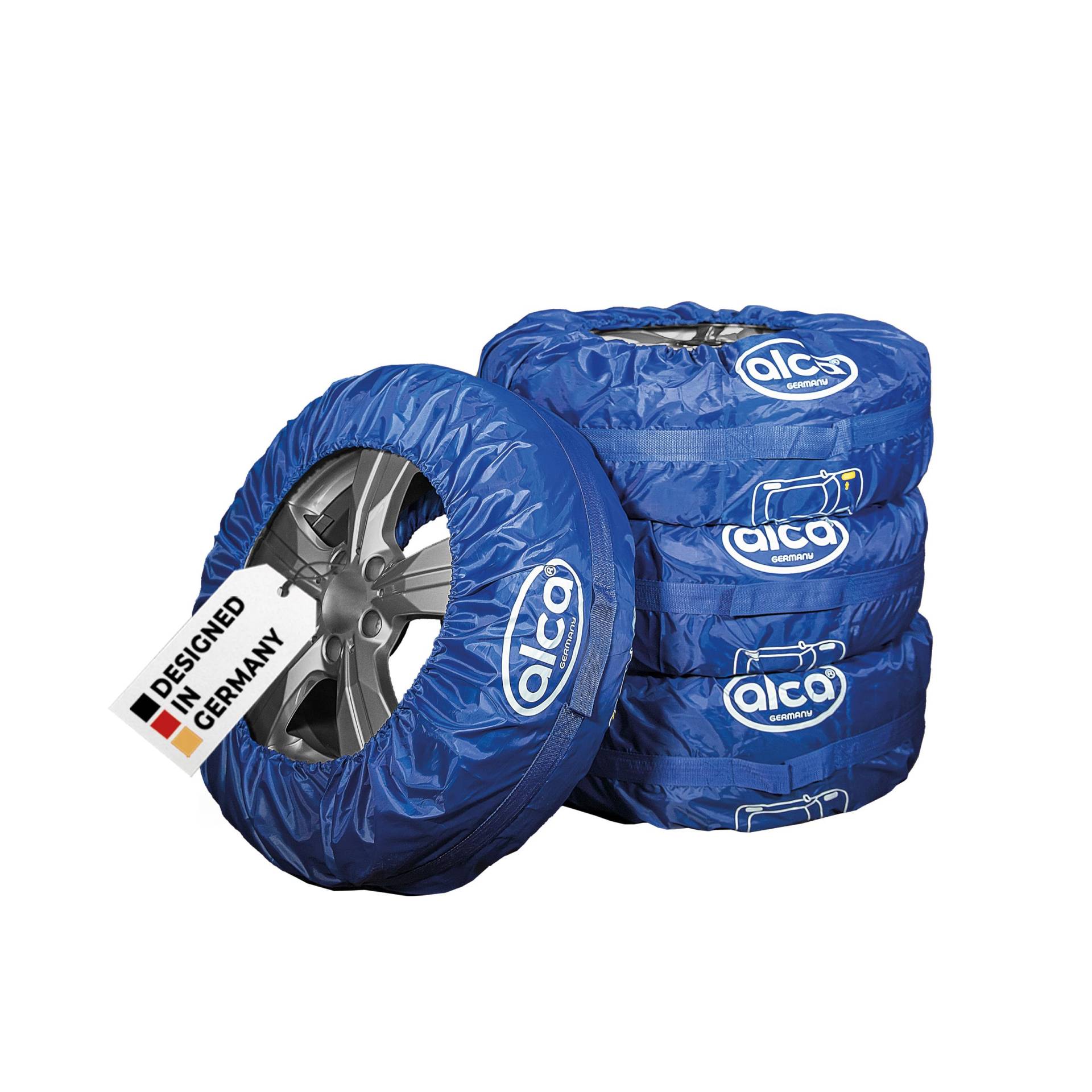 alca® Auto Reifentaschen-Set mit Tragegriff und Reifenmarkierung 4-teilig, 16" - 22" für SUV von alca