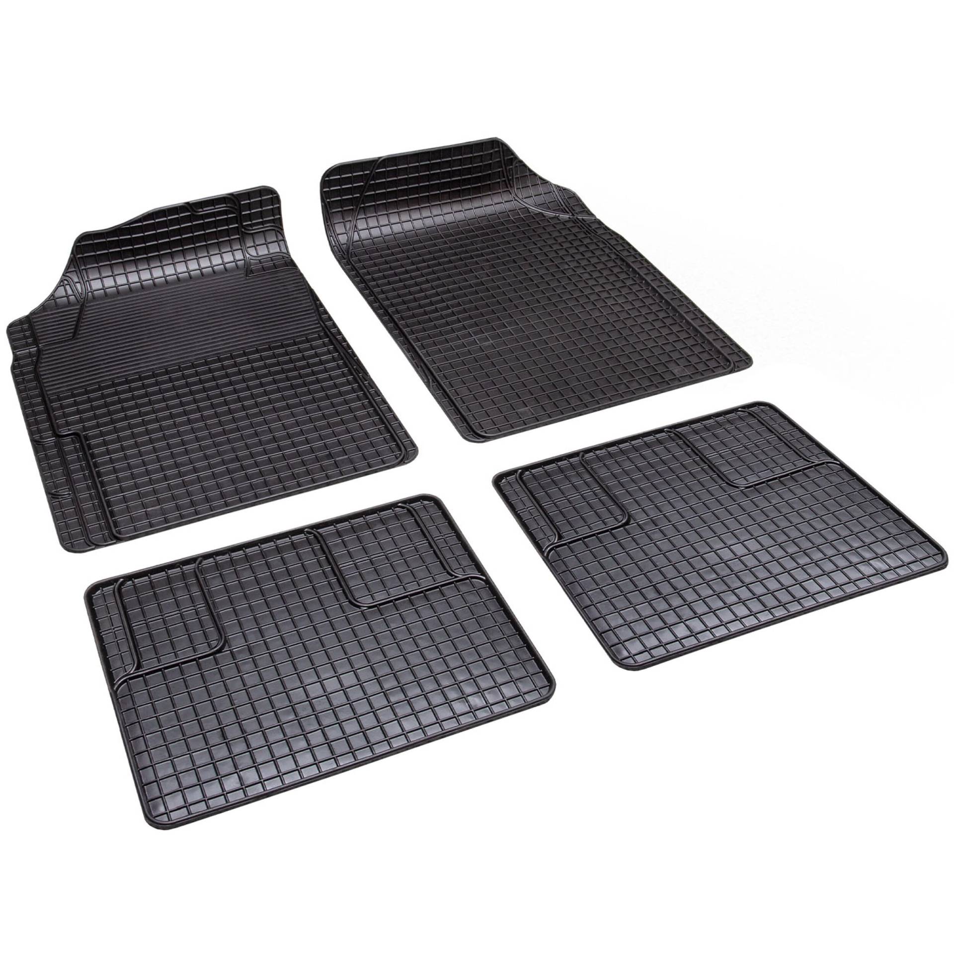 alca® Gummi-Fußmatten schwarz 4er-Set Universal von alca