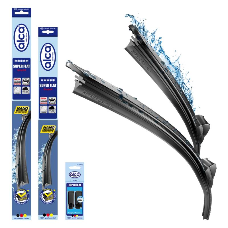 alca® Scheibenwischer-Set passend für Mercedes-Benz C-KLASSE T-Modell (08.2014-02.2021) SUPER Flat Flachbalkenwischer Frontscheibenwischer von alca