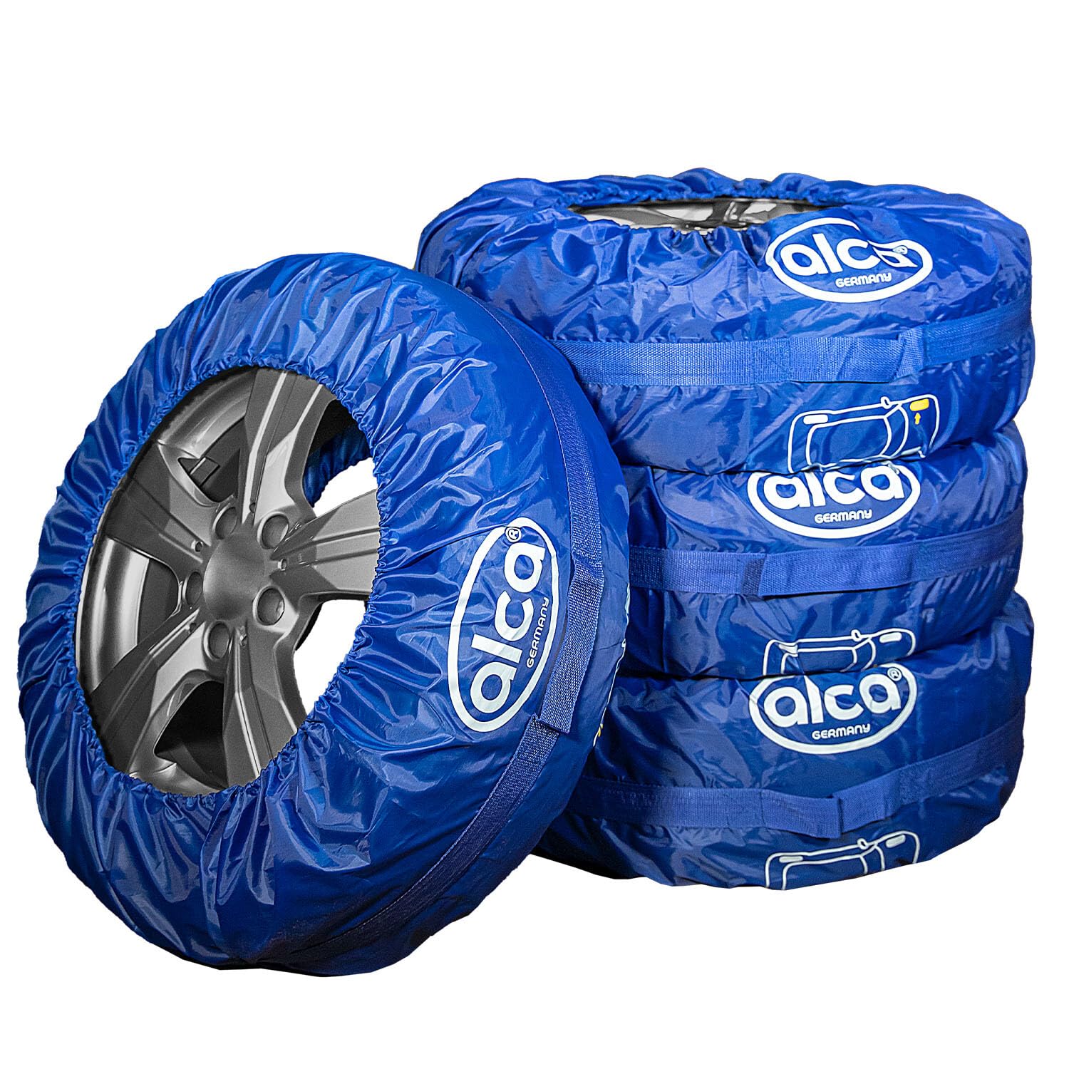 alca® Auto Reifentaschen-Set mit Tragegriff und Reifenmarkierung 4-teilig, 16" - 22" für SUV von alca