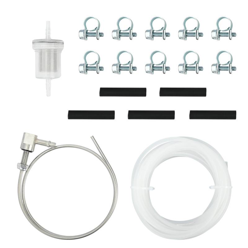 aleawol 18 Stück Kraftstoff Standrohr Set, Benzinschlauch Kit Tankentnehmer Standrohr mit 1 Ölfilter 1 Kraftstoffleitung 5 Verbindungsrohr 10 Schlauchschelle für Eberspacher Webasto Heizsysteme von aleawol