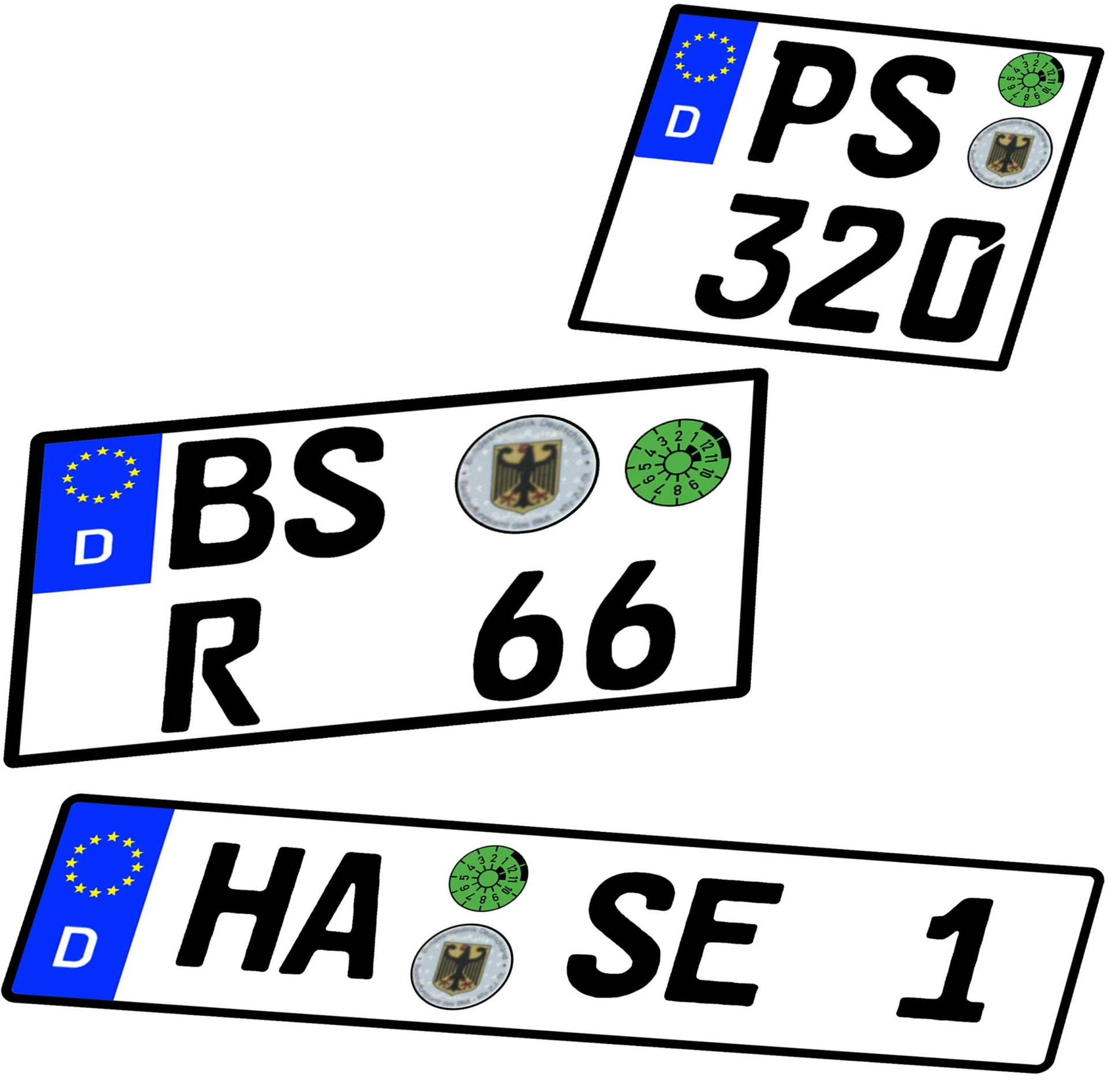 Wunschkennzeichen - Kennzeichen - 1/6-1/10-1/12-1/18-1/24-1/32-1/43-1/60-1/64-1/72-1/87 - Alles möglich - Auch Motorrad Nummernschild Wuns.. von alles-meine.de GmbH